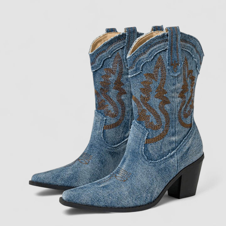 Selena – Orthopedic Denim Ankle Boots - Maison Léa &amp; Lou