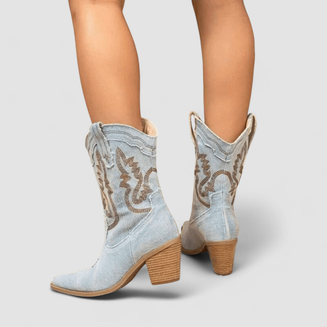 Selena – Orthopedic Denim Ankle Boots - Maison Léa &amp; Lou