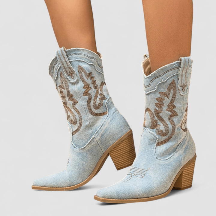 Selena – Orthopedic Denim Ankle Boots - Maison Léa &amp; Lou