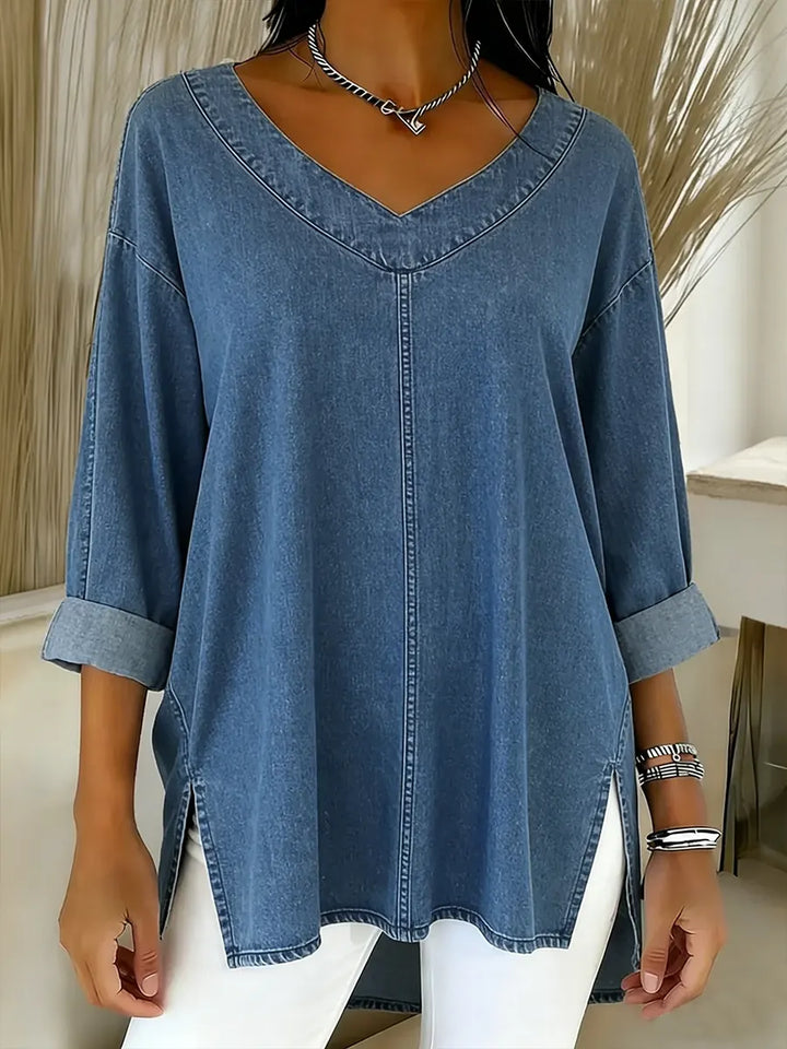Salia™ | Stylish Denim Top - Maison Léa &amp; Lou