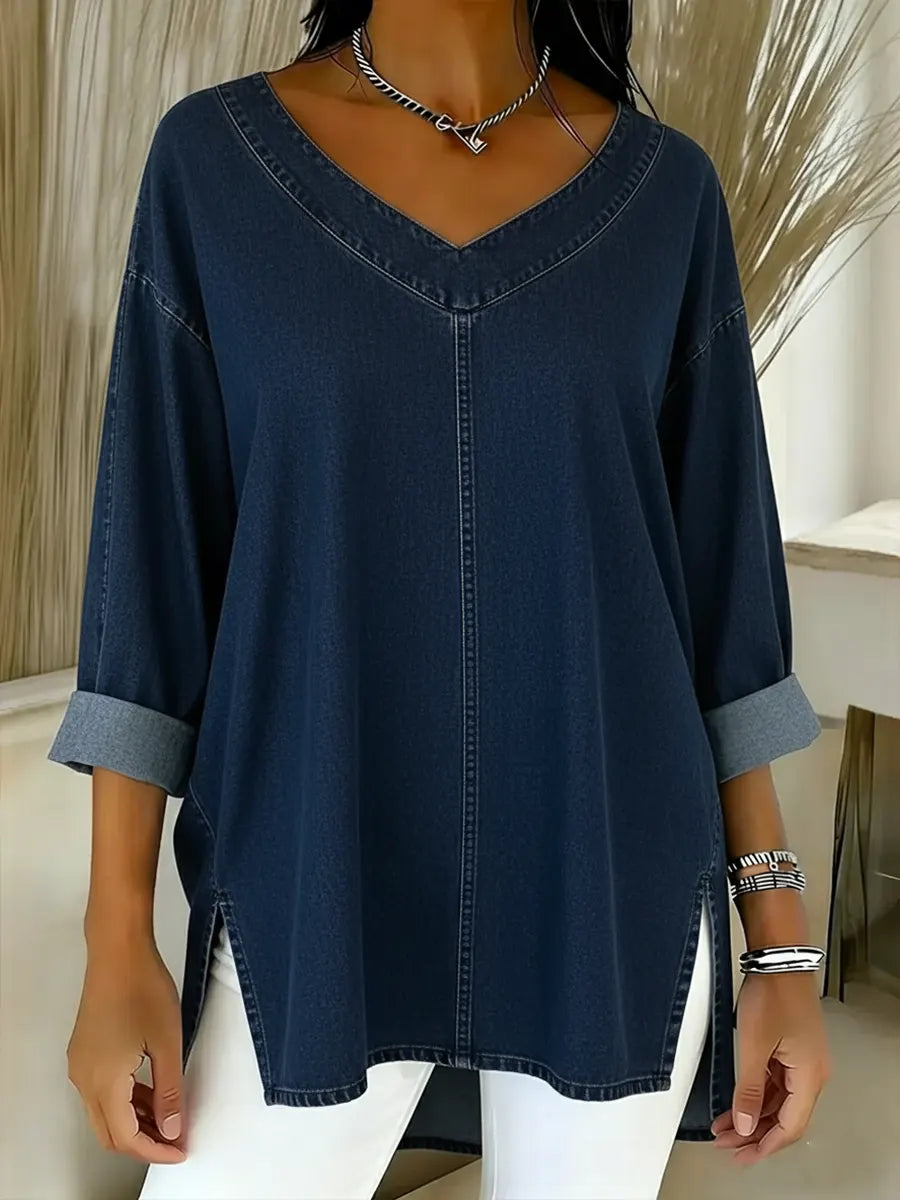 Salia™ | Stylish Denim Top - Maison Léa &amp; Lou