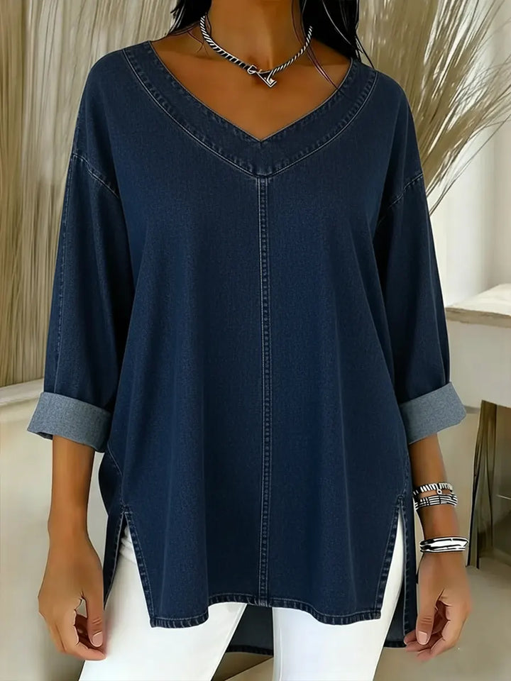 Salia™ | Stylish Denim Top - Maison Léa &amp; Lou