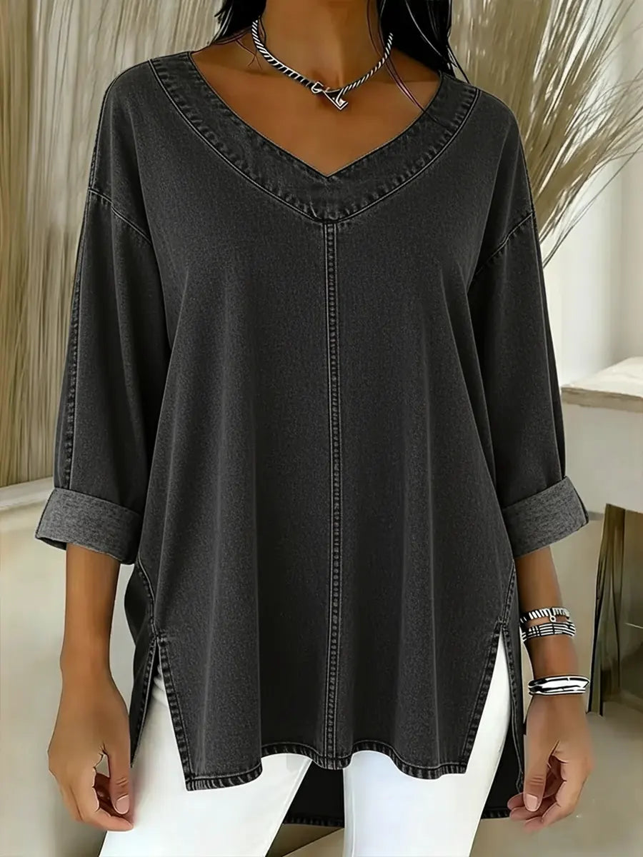 Salia™ | Stylish Denim Top - Maison Léa &amp; Lou