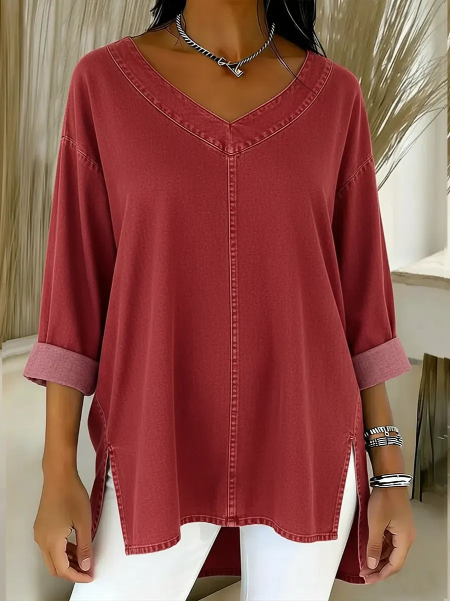 Salia™ | Stylish Denim Top - Maison Léa &amp; Lou