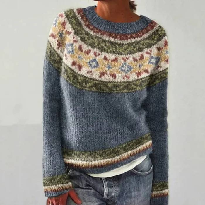 Hazel - Retro Scandinavian knitted sweater - Maison Léa & Lou