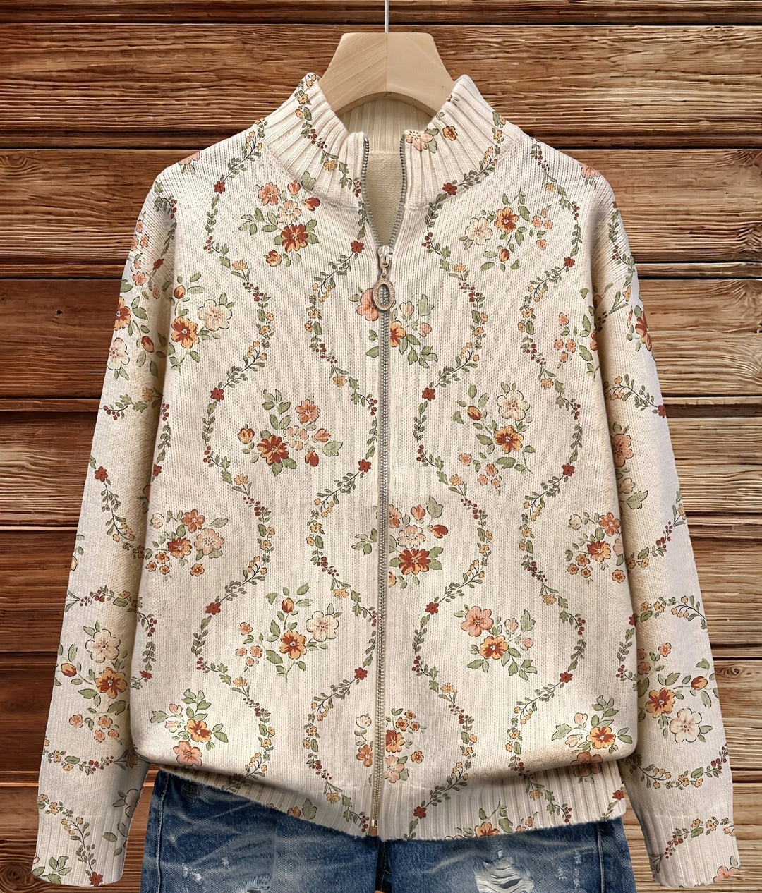 Persephone™ | Delicate Floral Vine Cream Print - Maison Léa &amp; Lou