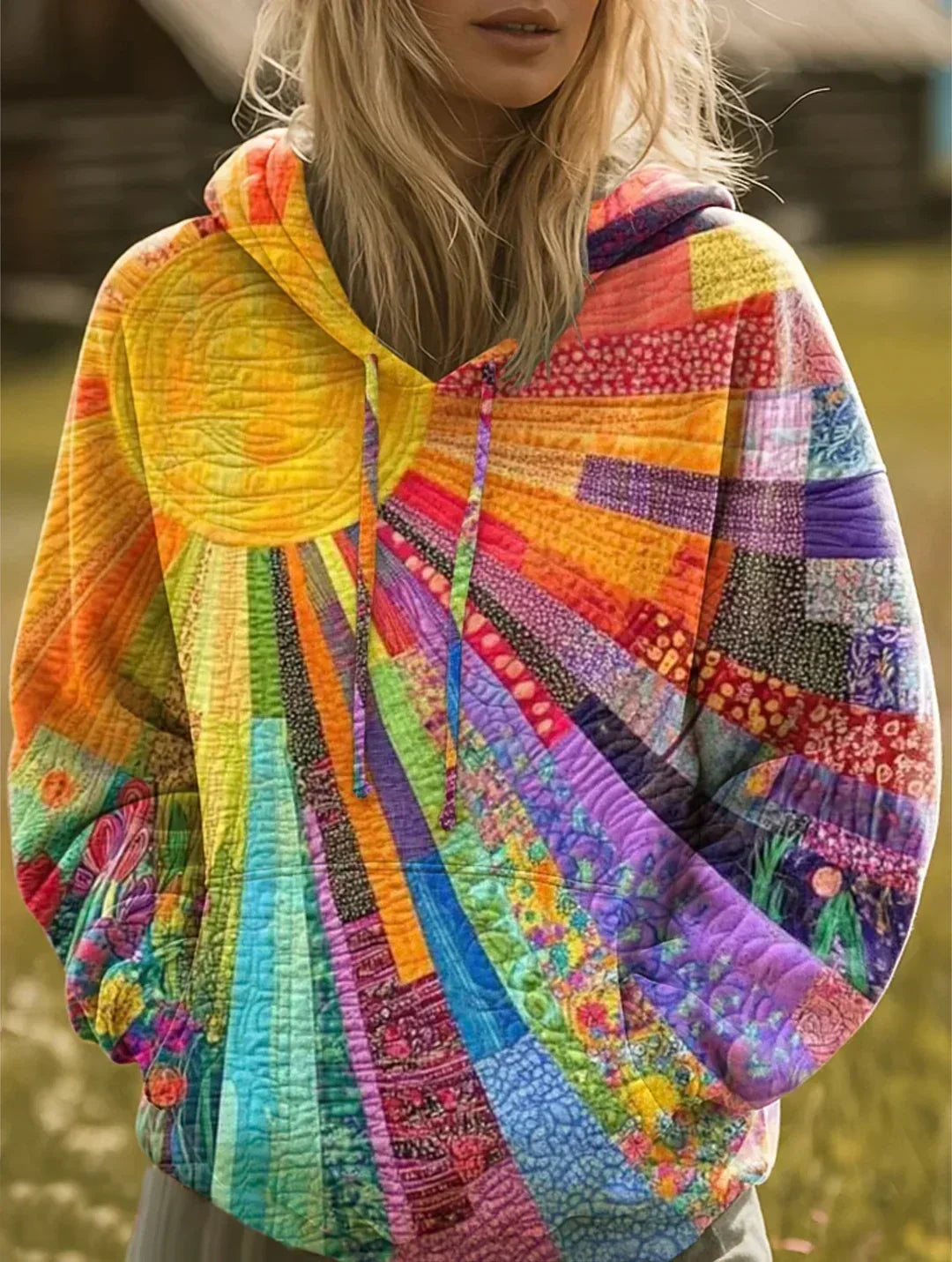 Tansy | Relaxed Artful Hooded Pullover - Maison Léa & Lou