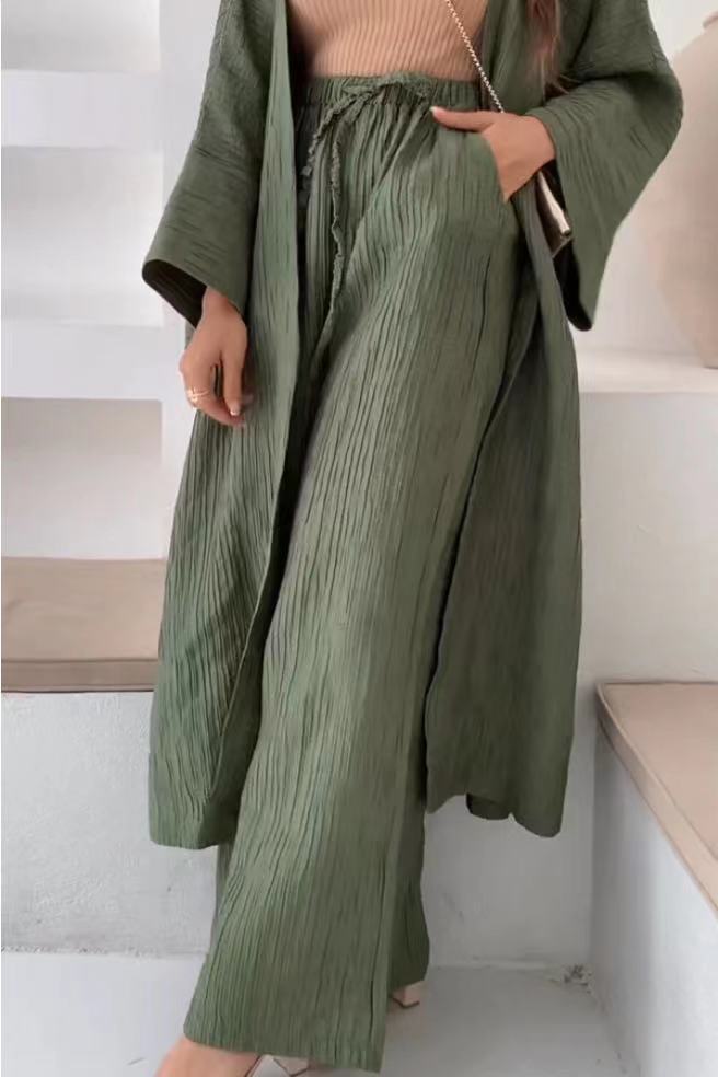 Katrine™ | Elegant Cardigan og Buksesæt - Maison Léa &amp; Lou