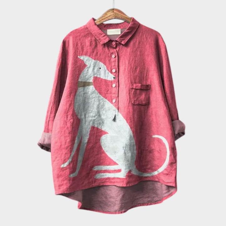 Palmira™ | Blusa in Lino Senza Tempo con Stampa