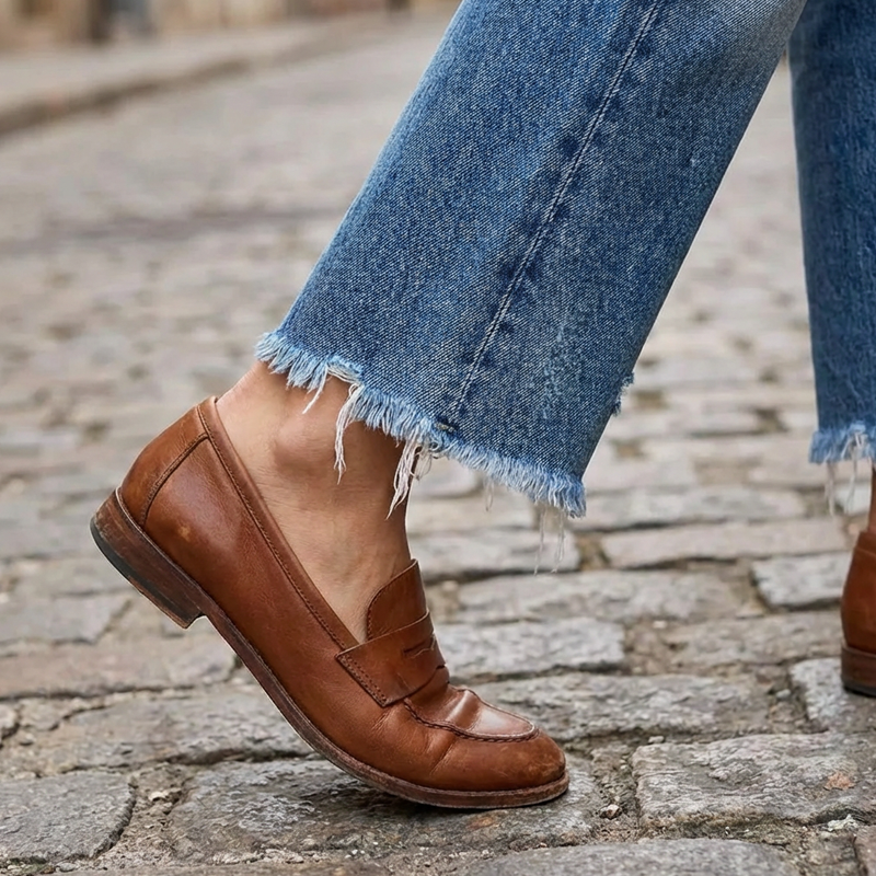 Aberjean | Retro Cropped Straight Jeans - Maison Léa &amp; Lou
