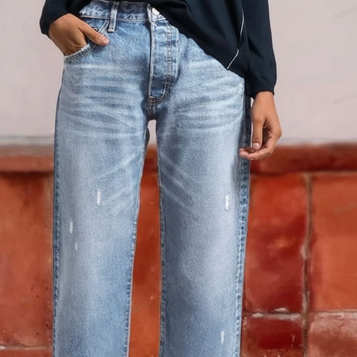 Aberjean | Retro Cropped Straight Jeans - Maison Léa &amp; Lou