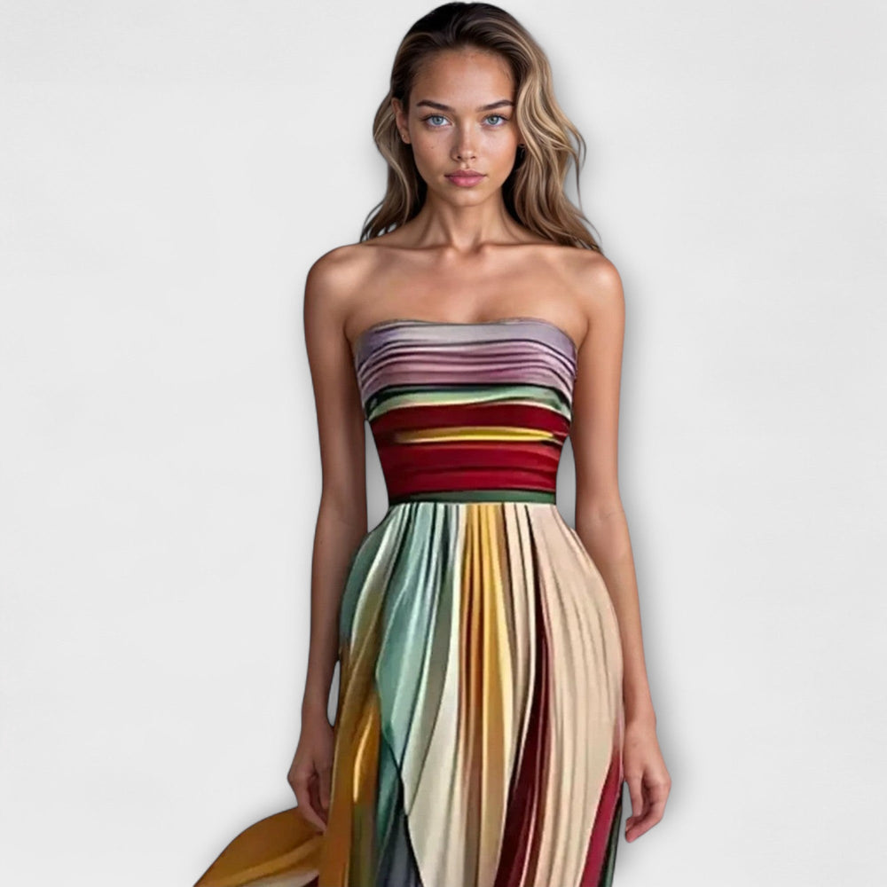 MARIGOLD™ – Bold & Flowing Strapless Dress - Maison Léa & Lou