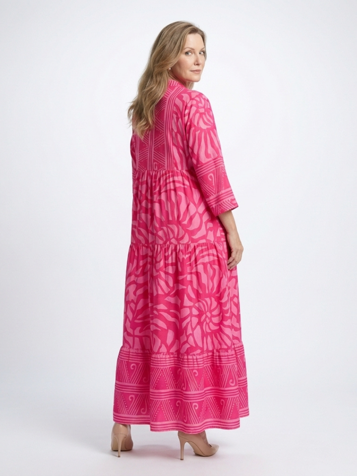 Marielle | Button Front Midi Dress - Maison Léa &amp; Lou