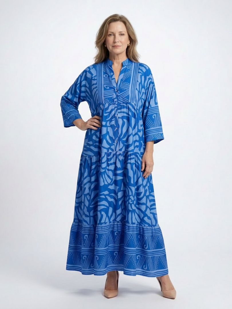 Marielle | Button Front Midi Dress - Maison Léa &amp; Lou
