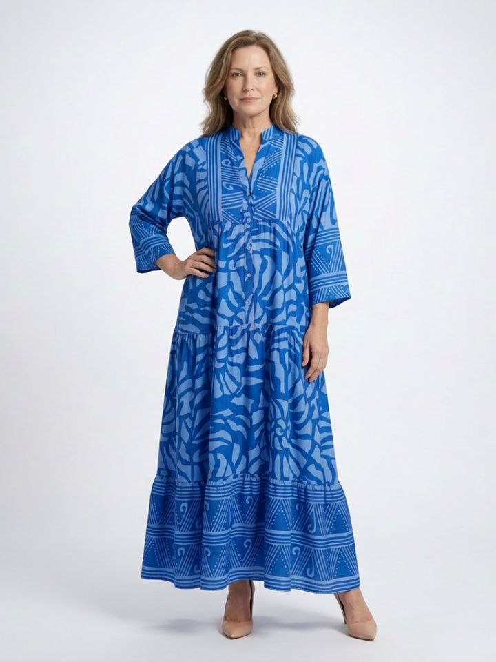Marielle | Button Front Midi Dress - Maison Léa &amp; Lou